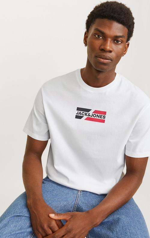Erkek Jjecorp Regular Fit Bisiklet Yaka %100 Pamuk T-Shirt 12268415 Beyaz