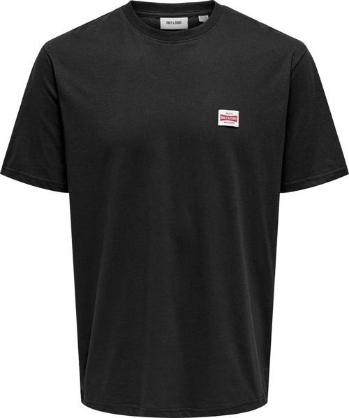 Erkek Onsdawson Regular Fit Kısa Kollu %100 Pamuk T-Shirt 22033190 Siyah