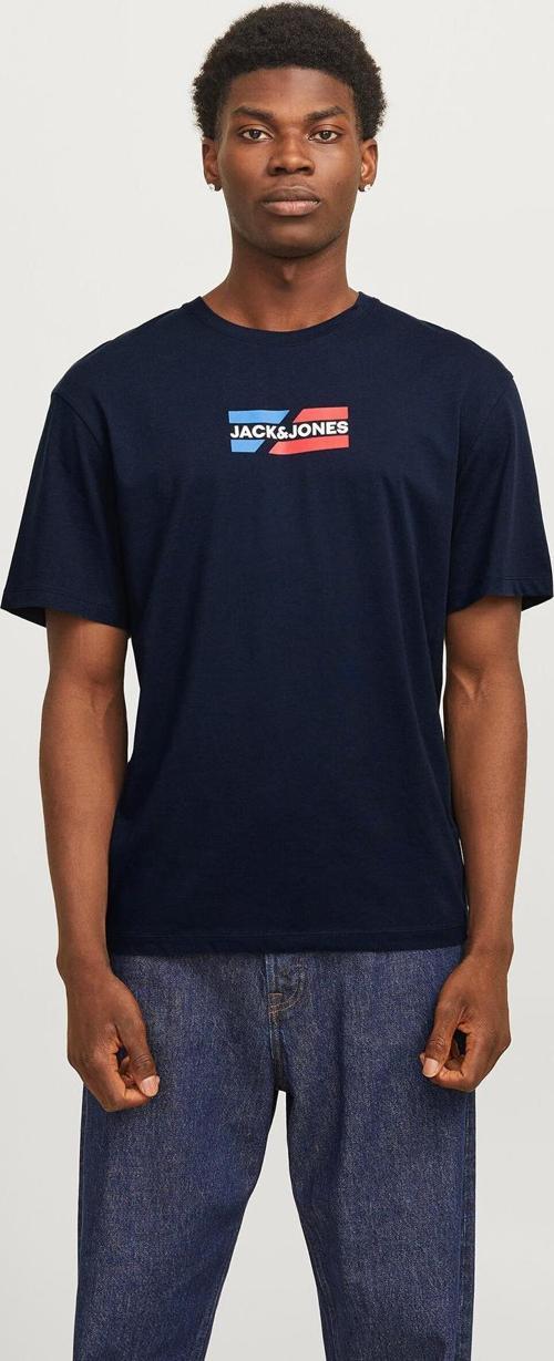 Erkek Jjecorp Regular Fit Bisiklet Yaka %100 Pamuk T-Shirt 12268415 Lacivert