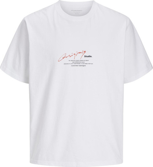 Erkek Jormanchester Baskı Detaylı Bisiklet Yaka %100 Pamuk T-Shirt 12273373 Beyaz