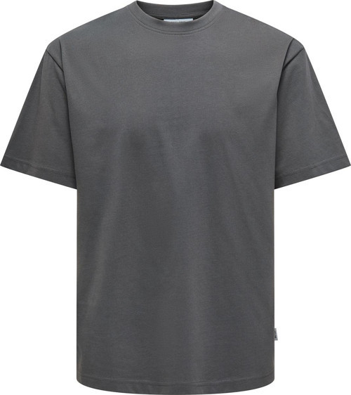 Erkek Onsfred Bisiklet Yaka Kısa Kollu %100 Pamuk T-Shirt 22022532 Füme