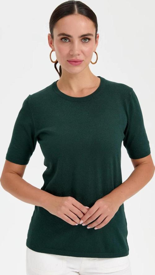Kadın Sıfır Yaka Düz Bluz 02420344 Nefti