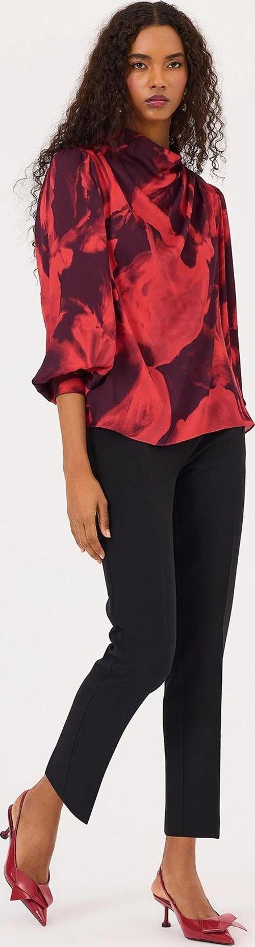 Kadın Düğmeli Dar Paça Klasik Pantolon 0006 Siyah