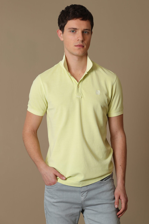 Vernon Spor Polo Yaka Erkek Tişört Sarı