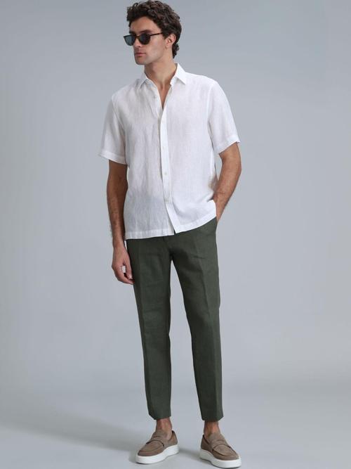 Erkek Karl Spor Chino Slim Fit Pantolon 111190328 Yeşil