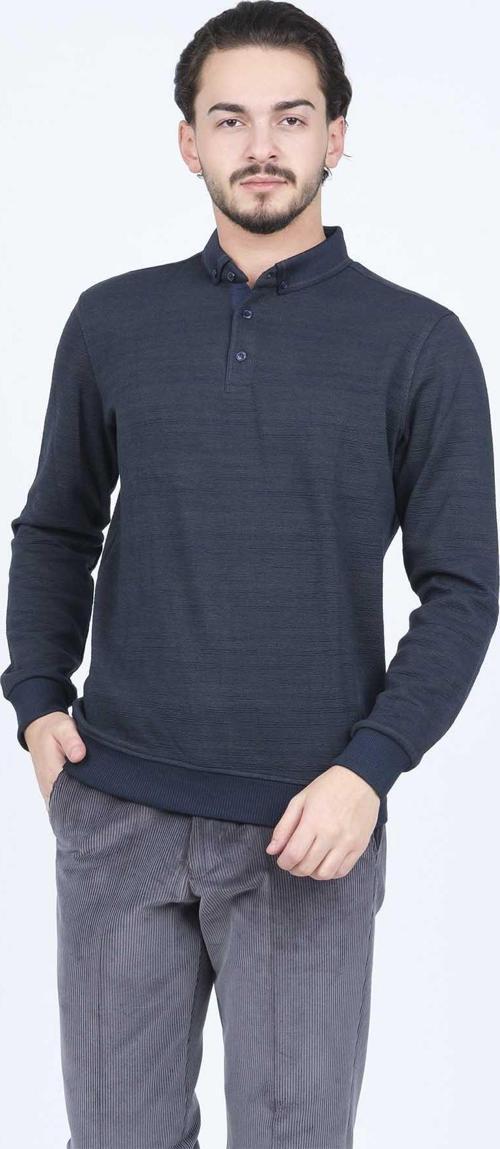 Erkek Desenli Polo Yaka Triko Sweat 6782252 Haki