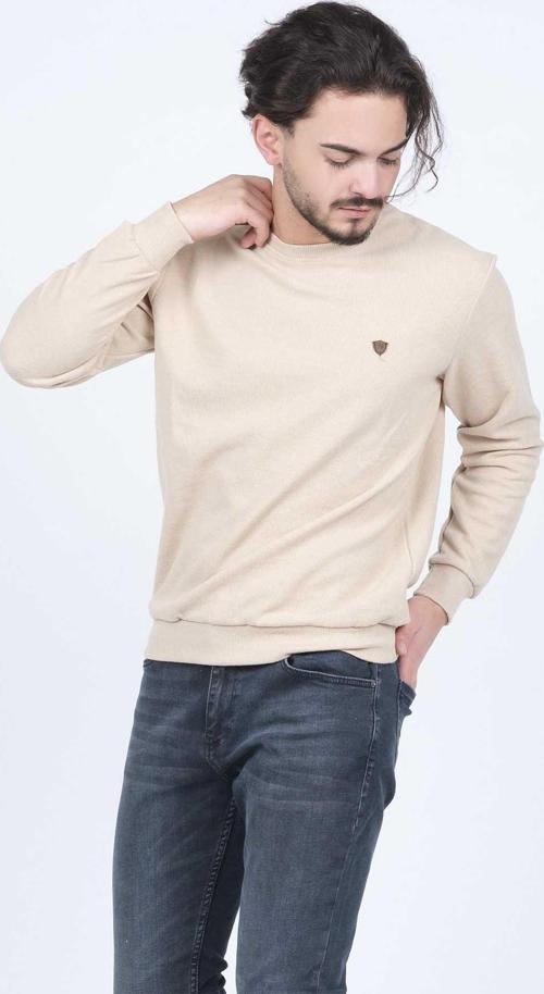 Erkek Bisiklet Yaka Sweatshirt 6240101 Bej
