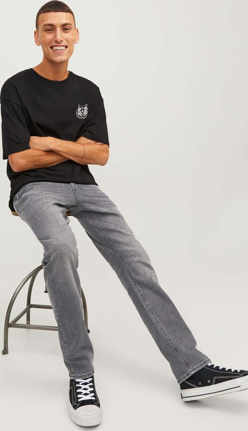Erkek Jjıglenn Düşük Bel Slim Fit Jean Pantolon 12243599 Siyah