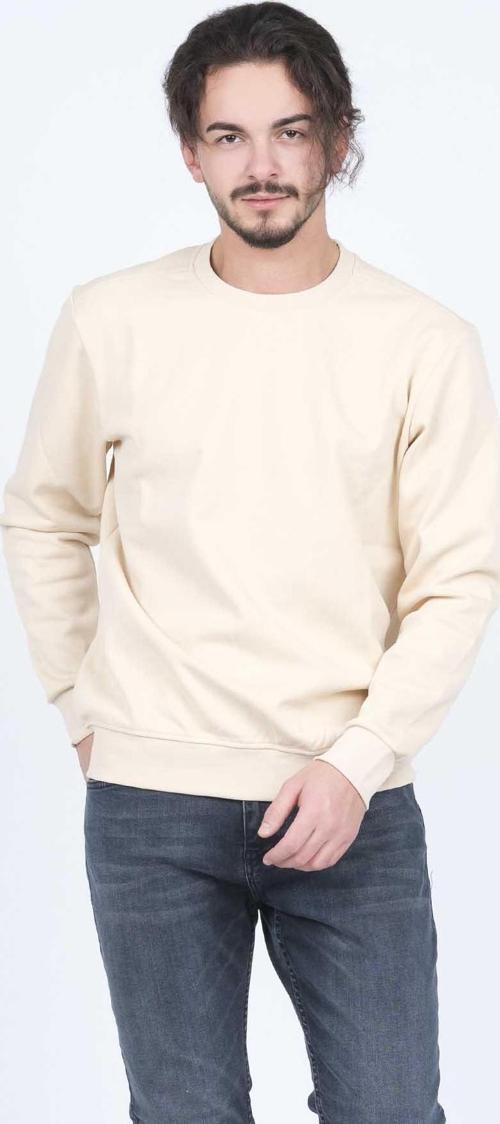 Erkek Bisiklet Yaka Sweatshirt 62422106 Bej