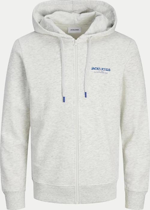 Erkek Jjalvıs Fermuar Kapamalı Kapüşonlu Sweatshirt 12256847 Gri