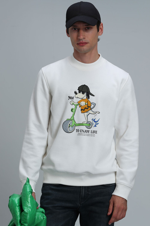 Igor Erkek Sweatshirt Kırık Beyaz