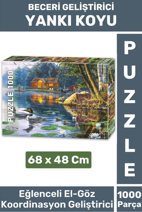 Premium Eğlenceli El Göz Koordinasyon Beceri Görsel Algı Geliştirici Çocuk 1000 Pr PUZZLE YANKI KOYU