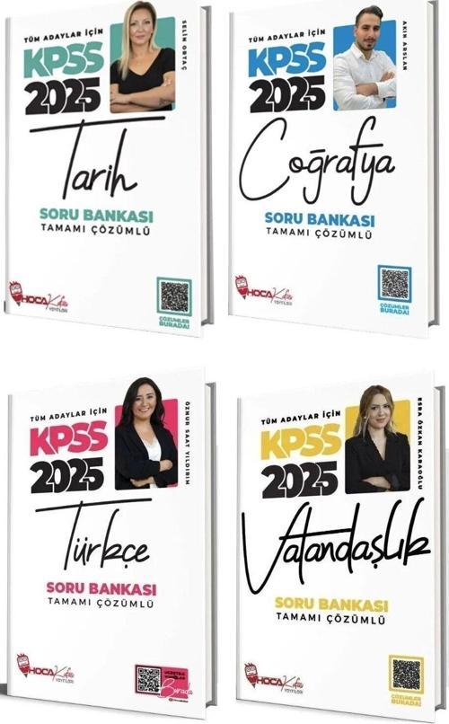 Hoca Kafası 2025 KPSS Türkçe+Tarih+Coğrafya+Vatandaşlık Soru Bankası 4 lü Set Hoca Kafası