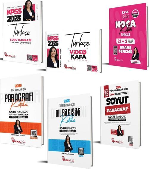 Hoca Kafası 2025 KPSS Türkçe Kafa Notlar + Soru Bankası + 23 Deneme 6 lı Set - Öznur Saat Yıldırım