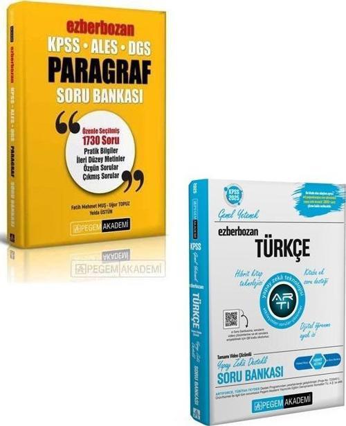 Pegem 2025 KPSS Ezberbozan Paragraf ve Türkçe Soru 2 li Set