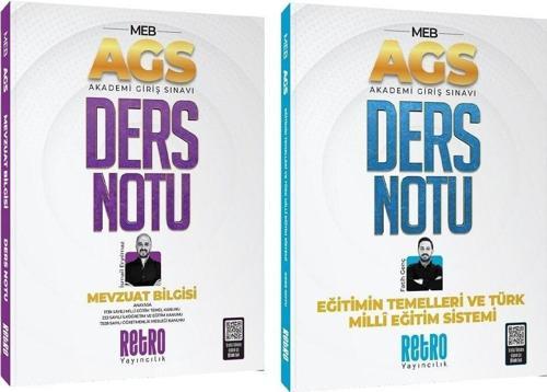 Retro 2025 MEB AGS Eğitimin Temelleri + Mevzuat Ders Notu 2 li Set Retro Yayıncılık