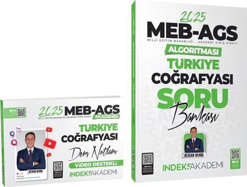 İndeks Akademi 2025 MEB-AGS Akademisi Türkiye Coğrafyası Video Ders Notları + Soru Bankası 2 li Set