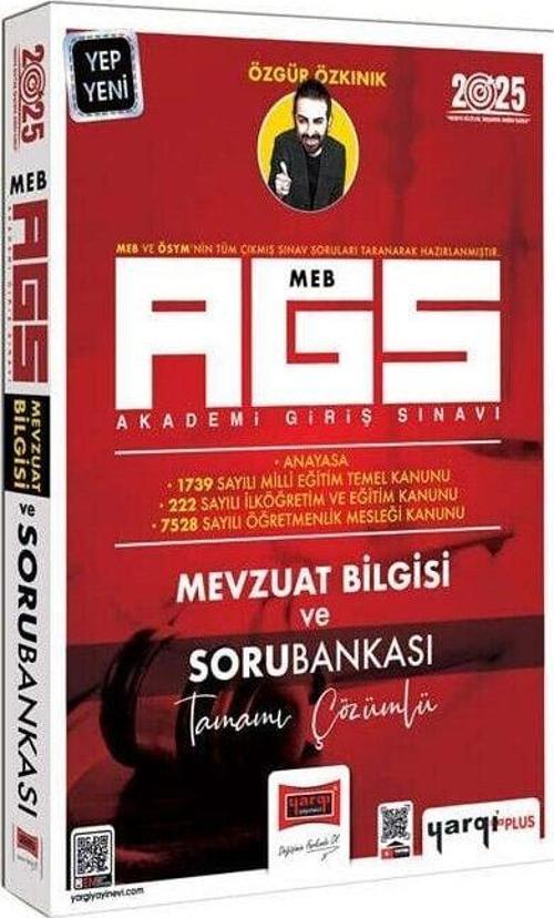 Yargı 2025 MEB-AGS Mevzuat Bilgisi ve Soru Bankası Çözümlü - Özgür Özkınık Yargı Yayınları