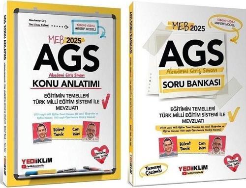 Yediiklim 2025 MEB-AGS Eğitimin Temelleri ve Türk Milli Eğitim, Mevzuatı Konu + Soru 2 li Set