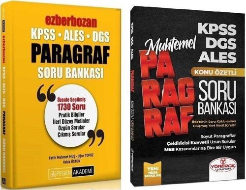 Pegem + Yönerge KPSS ALES DGS Paragraf Ezberbozan Soru 2 li Set Pegem + Yönerge Yayınları