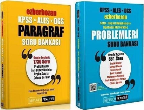 Pegem KPSS ALES DGS Paragraf+Problemler Ezberbozan Soru 2 li Set Pegem Akademi Yayınları