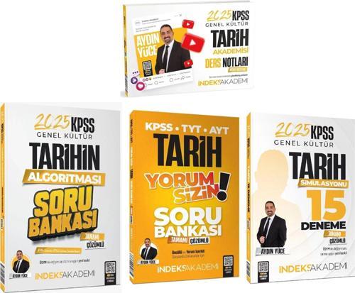 İndeks Akademi 2025 KPSS Tarih Video Ders Notları + Soru + 15 Deneme 4 lü Set - Aydın Yüce