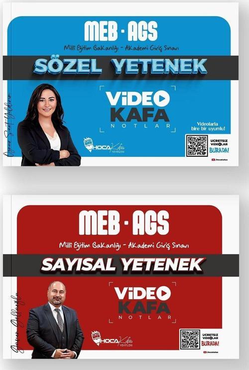 Hoca Kafası 2025 MEB-AGS Sözel + Sayısal Yetenek Video Kafa Notlar 2 li Set - Öznur Saat Yıldırım Hoca Kafası Yayınları
