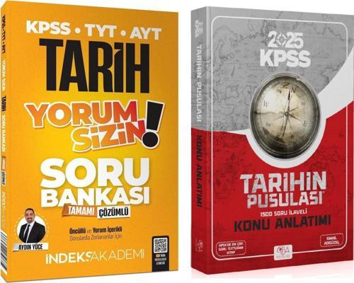 CBA + İndeks 2025 KPSS Tarihin Pusulası Konu + Yorum Sizin Soru 2 li Set -  CBA + İndeks Akademi 