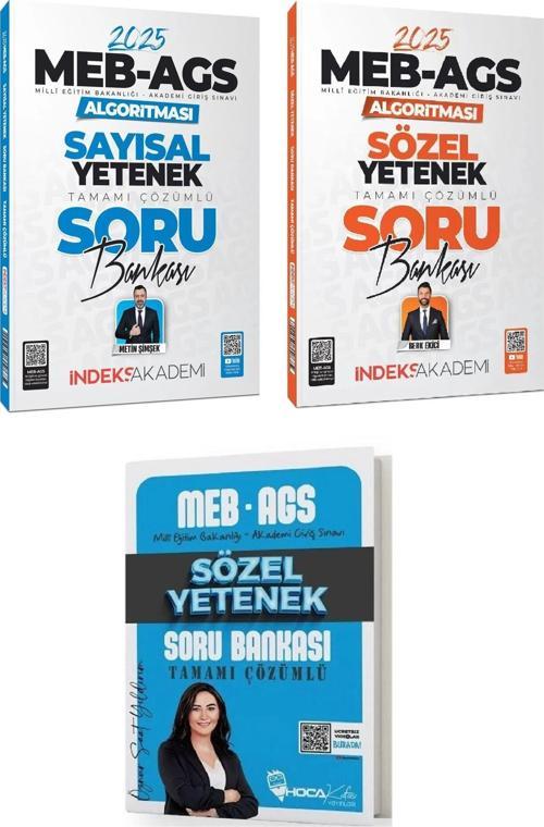 Hoca Kafası + İndeks 2025 MEB-AGS Sözel + Sayısal Yetenek Soru Bankası 3 lü Set