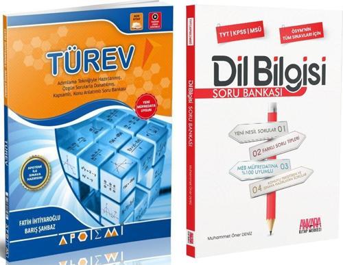 Apotemi Türev ve AKM Dil Bilgisi Soru Bankası Seti 2 Kitap