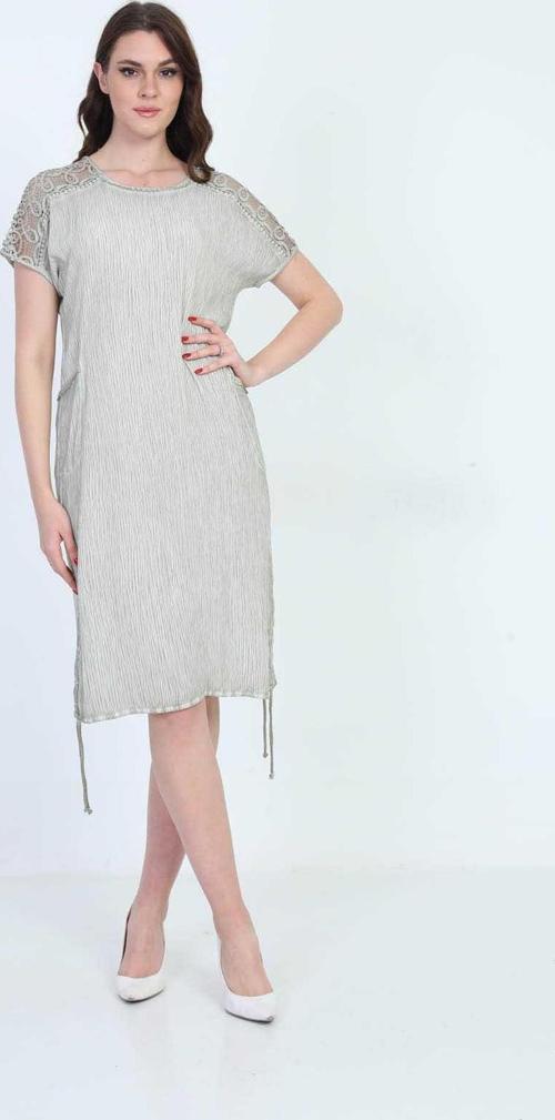 Kadın Omuz Detaylı Elbise 5012175 Yeşil