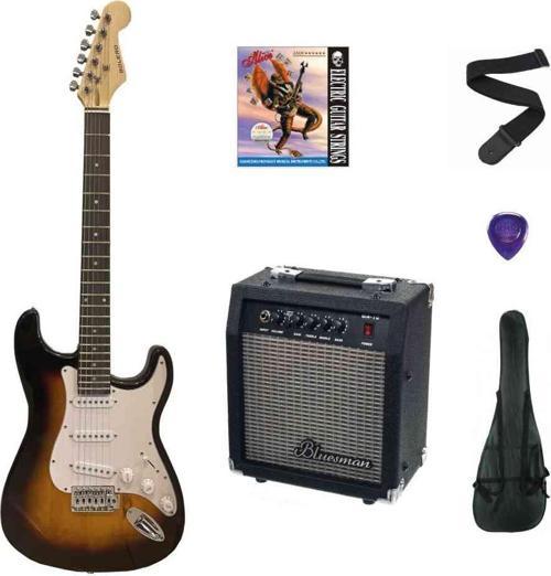 EG-1 SB Elektro Gitar Set - Tremolo Sunburst