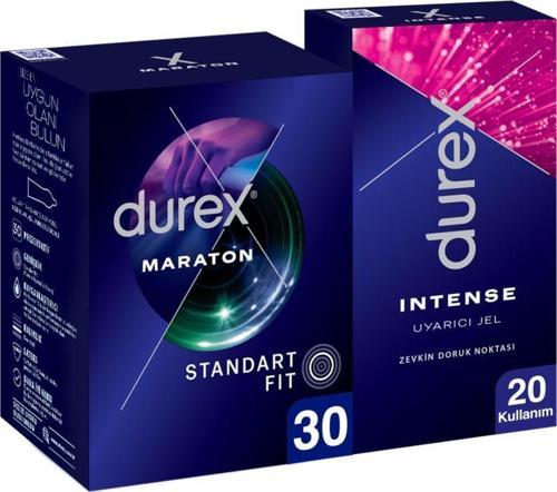 Maraton Geciktiricili Prezervatif 30'lu + Durex Intense Uyarıcı Jel 10ml