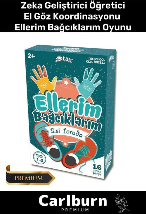 Eğitici Zeka Geliştirici Öğretici El Göz Koordinasyonu Aile 6 Parça Ellerim Bağcıklarım 2 Si 1 Arada