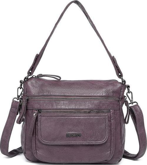 Yıkama Deri Omuz Askılı Kadın Çantası 21-K Barcelona 1899