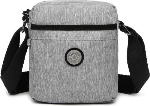 Kırçıllı Gri Kumaş Kadın Postacı Çantası Smart Bags 3089