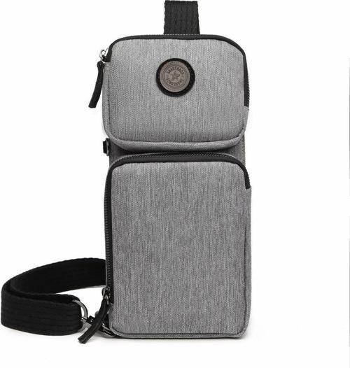 Kırçıllı Gri Kumaş Kadın Bodybag Çantası Smart Bags 3097