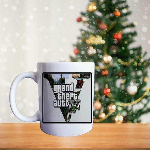 GTA oyun temalı porselen kupa