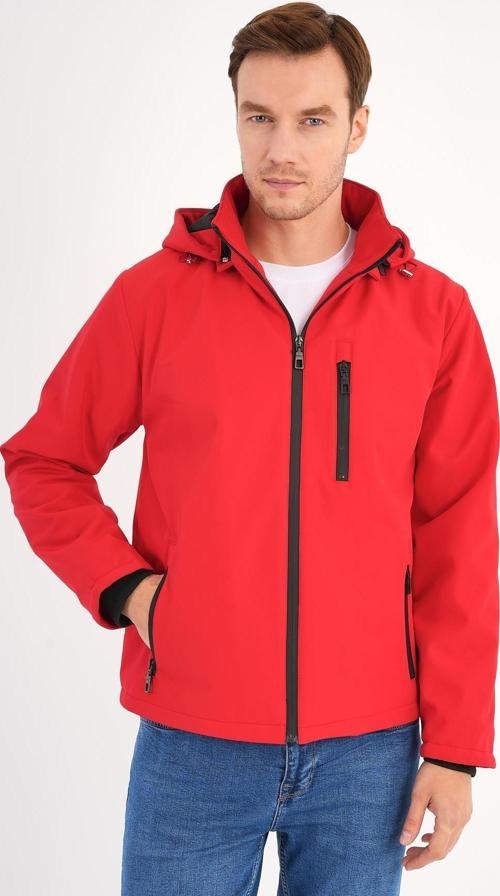 Shield Kırmızı Erkek Kapüşonlu Softshell Mont 