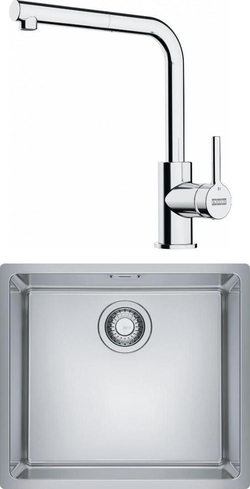 Maris Mrx 110-45 Eviye, Lina Spiralli Inox Armatür Seti