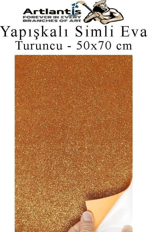 Yapışkanlı Simli Eva 50x70 cm 1 Adet Simli Yapışkanlı Eva Süngeri Okul Kreş Anasınıfı Elişi Etkinlikleri Hobi