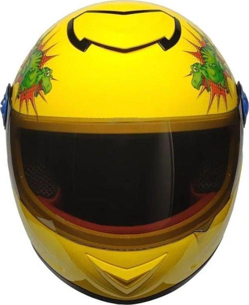 Motosiklet Çocuk Kaskı Full Face Pp Metreal Dino Yellow
