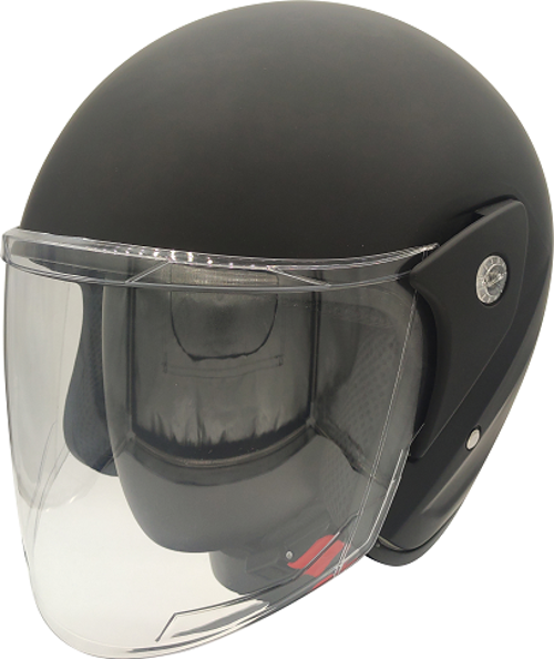 Motosiklet ve Bisiklet Yarım Açık Kask Motor Kaskı Mat Siyah