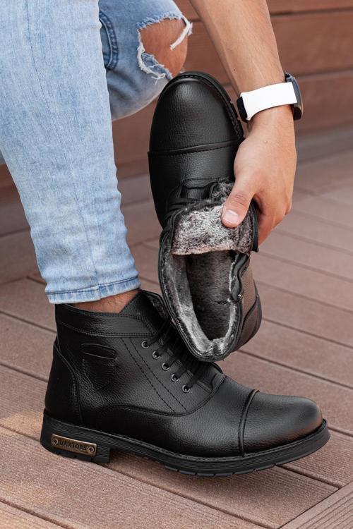 D0401 Unisex Taban Dahil Komple Kürklü  Kışlık Kar Botu