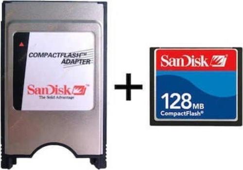 128 Mb Compact Flash Hafıza Kartı+Pmcıa Compact Flash Kart Okuyucu