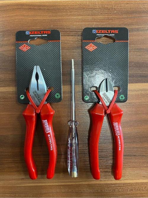180 Mm Pense , 160 Mm Yan Keski , 190 Mm Kontrol Kalemi Seti 3 Parça