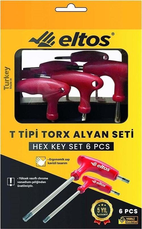 T Saplı Torx Alyan Anahtar Seti 6 Lı