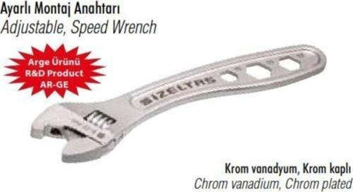 Ayarlı Montaj Anahtarı 0615 01 0200 (L 8''- L 200 Mm) 1 Adet