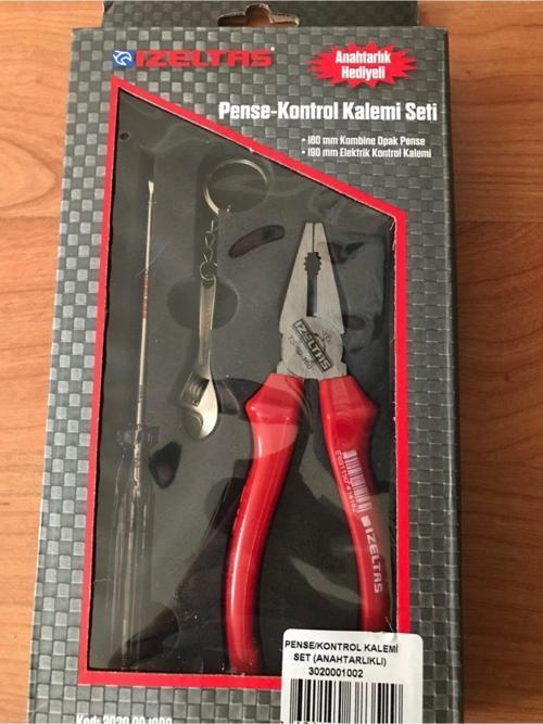 Pense Ve Kontrol Kalemi 2 Li Set Anahtarlıklı