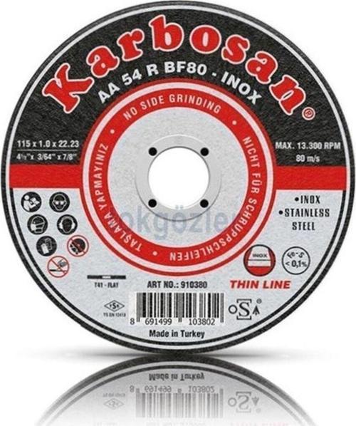 115X1 Inox Paslanmaz 25'Li Kesme Taşı